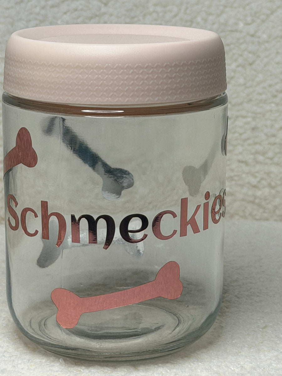 Personalisierte Hunde-Aufkleber für Napf / Leckerli Glas
