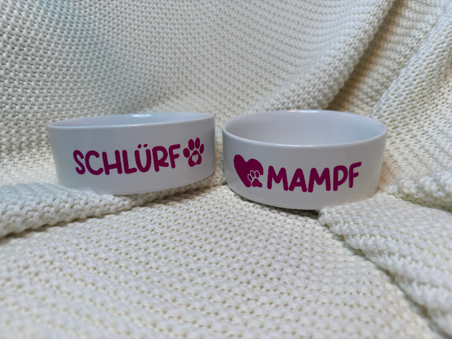 Personalisierte Hunde-Aufkleber für Napf / Leckerli Glas